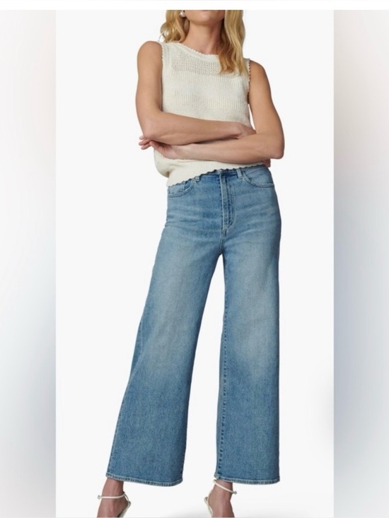 Joe's Jeans Denim - Joe's Jeans The Mia High Rise Wide Leg Ankle Jeans Blue Raw Hem | Size 28